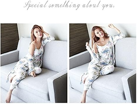 Amazon | レディース パジャマ 綿 100% 上下セット3点 セット